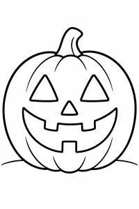 Abóbora sorridente de Halloween desenho para colorir PDF grátis