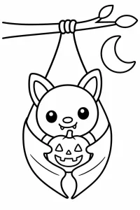 Halloween-Fledermaus mit Kürbis