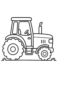 Moderner Traktor von der Seite malvorlage kostenlos PDF