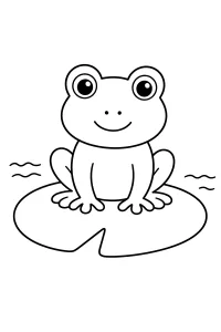 Frosch auf Seerose zum Ausmalen malvorlage kostenlos PDF