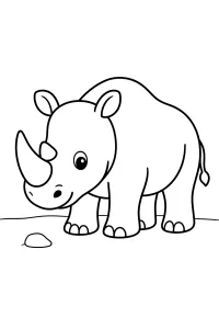 Nashorn mit großem Horn