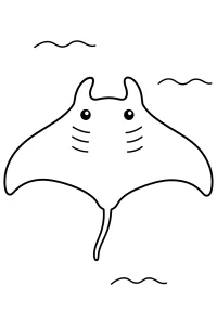 Manta sorridente da colorare disegno da colorare PDF gratis