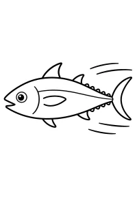 Fast tuna coloring page coloring page free PDF