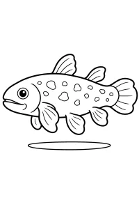 Celacanto con pinne lobate da colorare disegno da colorare PDF gratis