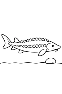 Armored Sturgeon Coloring Page coloring page free PDF