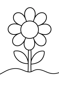 Einfache Gänseblümchen-Malvorlage malvorlage kostenlos PDF
