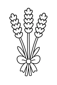 Blumenstrauß mit Schleife malvorlage kostenlos PDF
