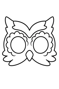 Eulenmaske für Karneval malvorlage kostenlos PDF