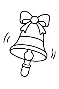 Carnival Bell with Bow Coloring Page coloring page free PDF
