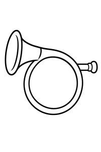 Corno da carnevale con tubo arrotolato disegno da colorare PDF gratis