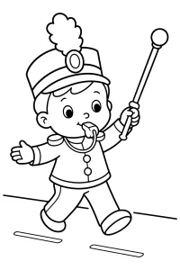 Bambino capofila del Carnevale disegno da colorare PDF gratis