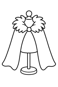 Cape de carnaval sur mannequin dessin à colorier PDF gratuit