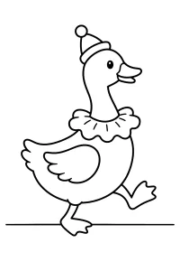 Anatra di Carnevale con cappellino disegno da colorare PDF gratis