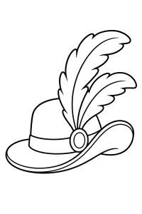 Chapeau de Carnaval à Plumes dessin à colorier PDF gratuit