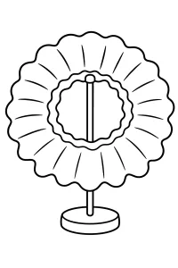 Cuello de carnaval en un soporte dibujo para colorear PDF gratis