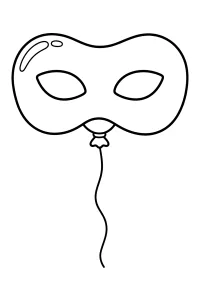 Ballon en forme de masque dessin à colorier PDF gratuit