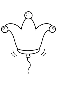Ballon en chapeau de bouffon dessin à colorier PDF gratuit