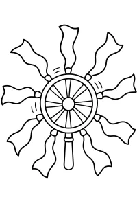 Ruota di Carnevale con nastri disegno da colorare PDF gratis