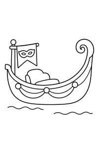 Carnival Gondola coloring page free PDF