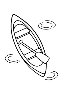 Canoa vista dall'alto da colorare disegno da colorare PDF gratis
