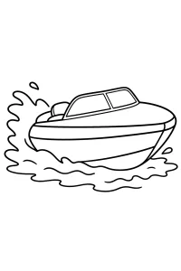 Motoscafo sull’acqua disegno da colorare PDF gratis