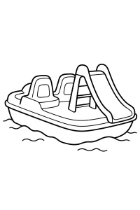 Pedalò con scivolo da colorare disegno da colorare PDF gratis