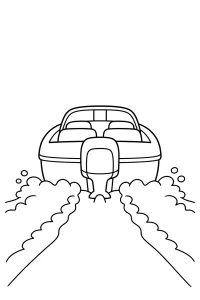 Motoscafo visto da poppa disegno da colorare PDF gratis