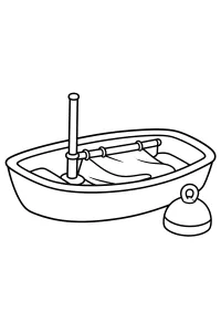 Barca a vela con boa disegno da colorare PDF gratis