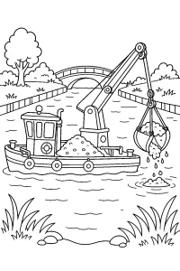 Draga sul canale da colorare disegno da colorare PDF gratis