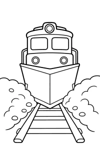 Treno spazzaneve con grande lama disegno da colorare PDF gratis