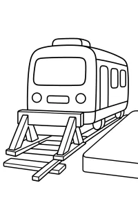 Treno al fine corsa disegno da colorare PDF gratis
