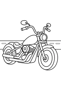 Cruisermotor op de weg kleurplaat gratis PDF