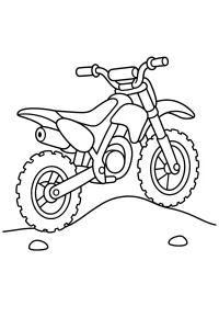 Moto da cross su un dosso disegno da colorare PDF gratis