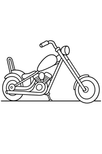 Moto chopper con forcella lunga disegno da colorare PDF gratis