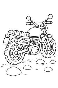 Moto scrambler con sella rigata disegno da colorare PDF gratis