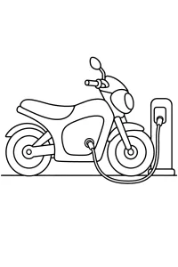 Elektrische motor aan de lader kleurplaat gratis PDF