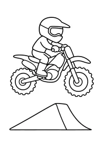 Moto da motocross in salto disegno da colorare PDF gratis