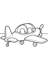 Aereo da addestramento con elica disegno da colorare PDF gratis