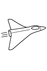 Jet con ala triangolare disegno da colorare PDF gratis