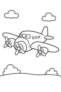 Aereo a tre motori disegno da colorare PDF gratis