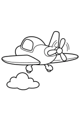 Aereo con elica posteriore da colorare disegno da colorare PDF gratis