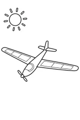 Aereo solare con pannelli sulle ali disegno da colorare PDF gratis