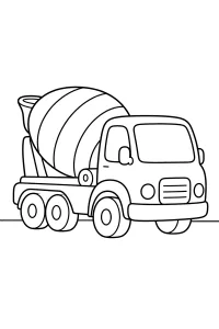 Camion betoniera da colorare disegno da colorare PDF gratis