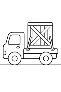 Camion con grande cassa disegno da colorare PDF gratis