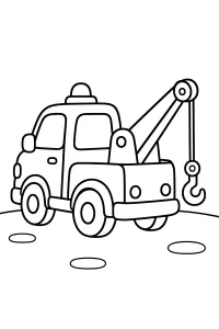 Camion carro attrezzi con gancio disegno da colorare PDF gratis