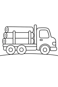 Camion dei tronchi disegno da colorare PDF gratis