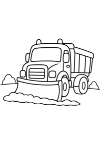 Camion spazzaneve disegno da colorare PDF gratis