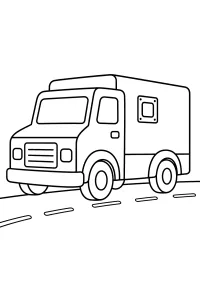 Camion blindato da colorare disegno da colorare PDF gratis