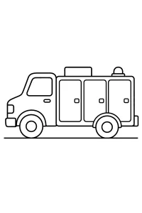 Camion dei servizi con sportelli laterali disegno da colorare PDF gratis