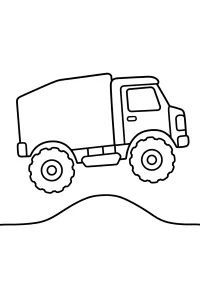Camion da rally sopra un dosso disegno da colorare PDF gratis